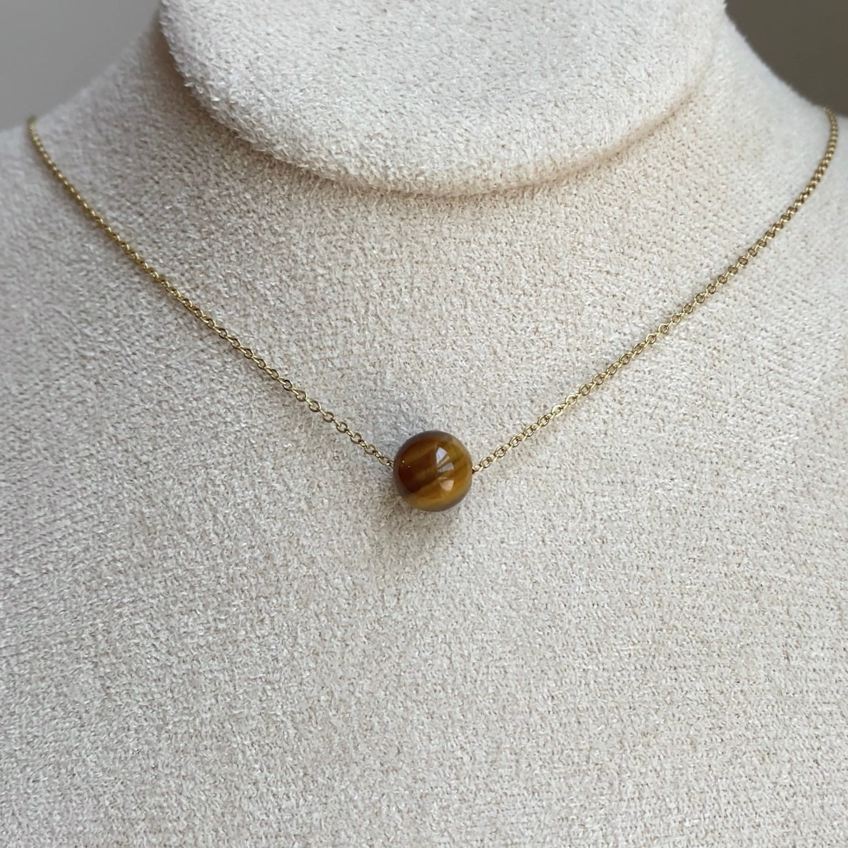 "I Am Courageous" Tigers Eye Necklace