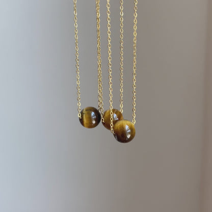 "I Am Courageous" Tigers Eye Necklace